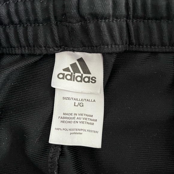 ADIDAS YOUTH-Black Track Pants White Stripe Size L Youth - Picture 8 of 8